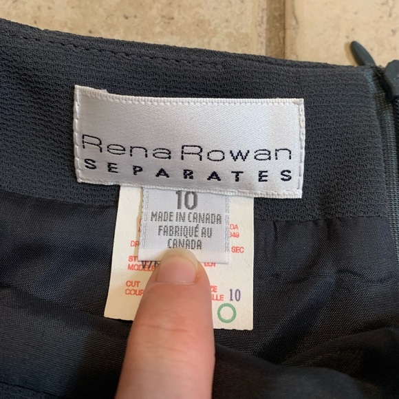 Vintage 80s Rena Rowan Separates Pencil Skirt | Grey/Charcoal Size 10 - Picture 6 of 9